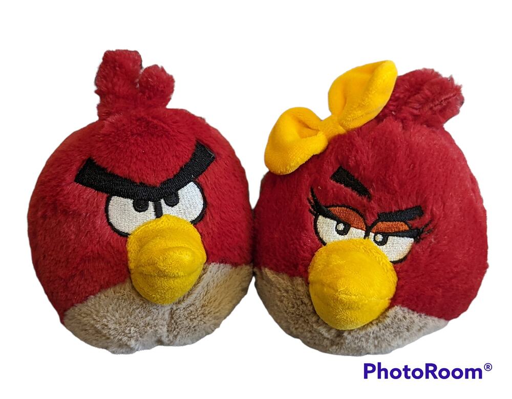 Angry Birds 5" Red Individual Stuffed Plush Toys Girl Boy Couple Lovebirds Set